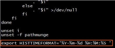 /etc/profile 파일에 HISTTIMEFORMAT 설정 추가