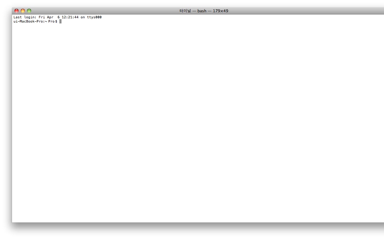 Mac 터미널 화면