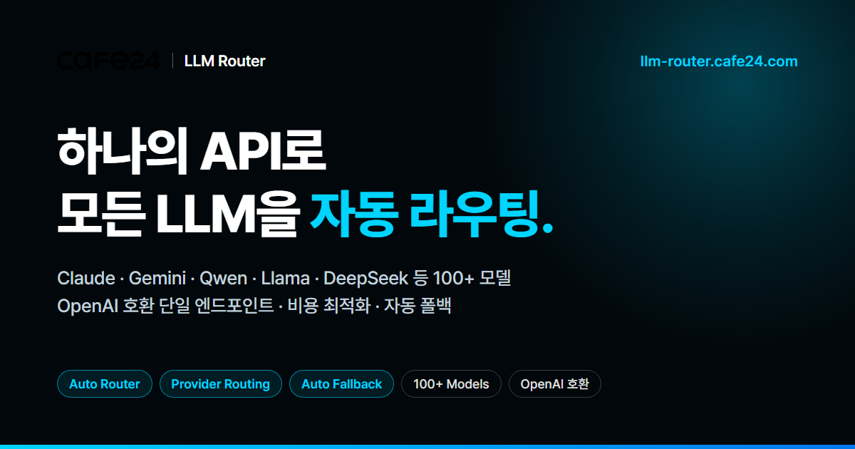Cafe24, LLM Router 공개
